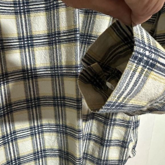 RVCA Men's Casual Plaid Shirt - Blue and Cream - Picture 9 of 9